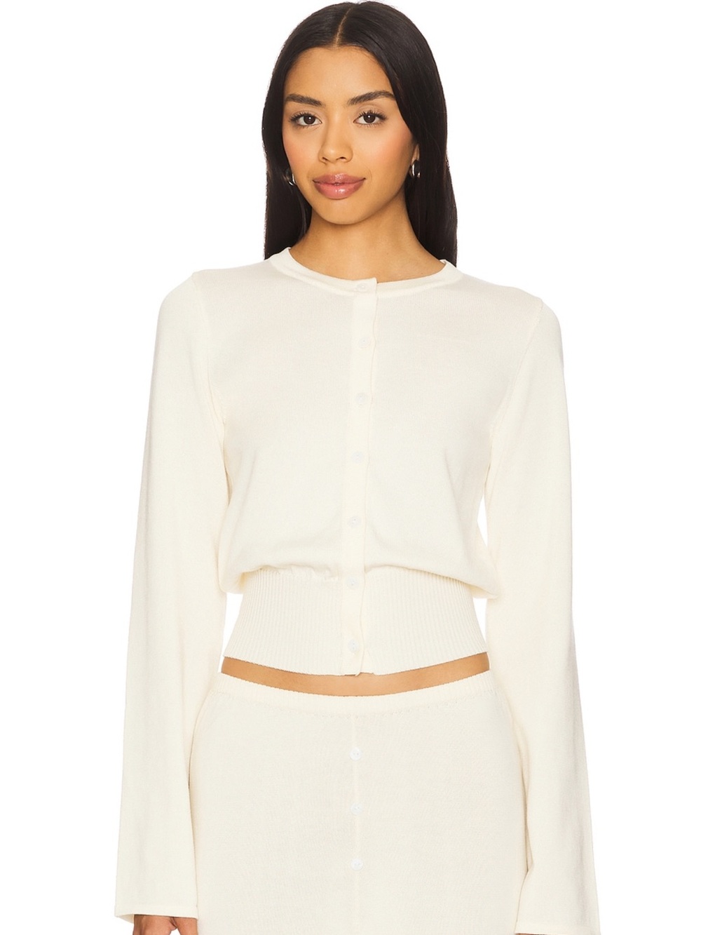 SNDYS August Button Up Cardigan Cream